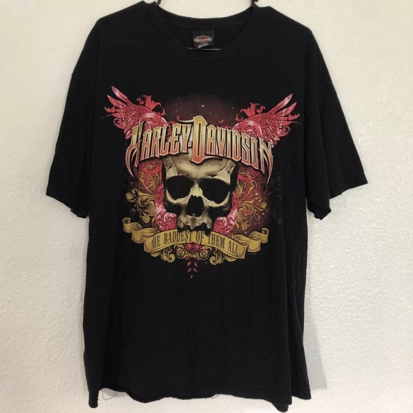 Harley Davidson The Baddest of Them All Pig Trail Harley Davidson T Shirt XL. - Picture 1 of 4